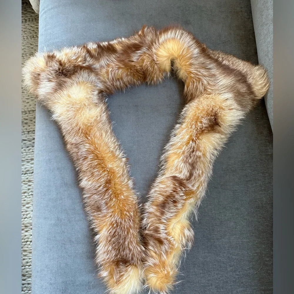 Real Red Fox Fur Stole Wrap Scarf Wedding Wrap